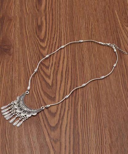 Silk Sterling Silver Tassel Pendant Necklace Df1030