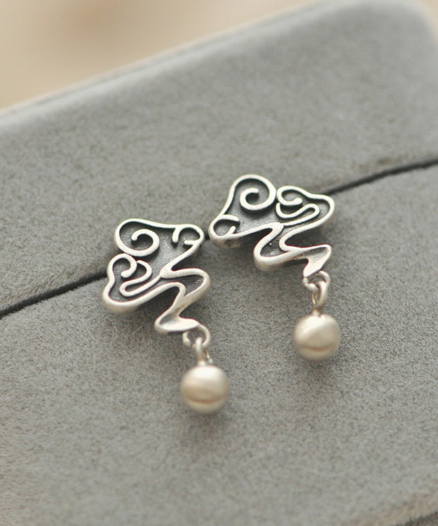 Silk Sterling Silver Xiang Yun Drop Earrings