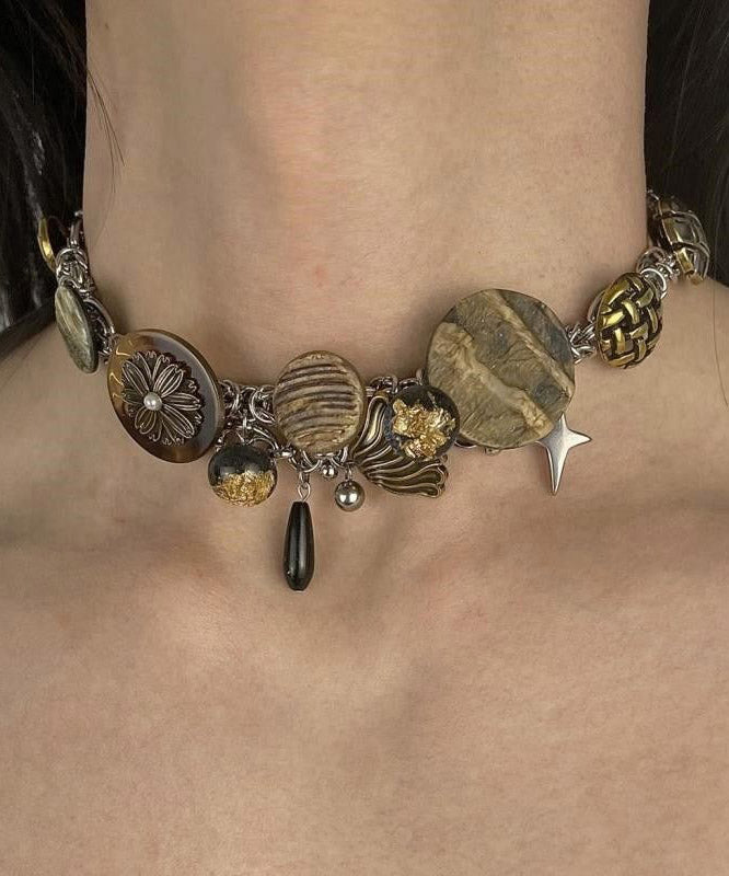Sterling Silver Stainless Steel Copper Pendant Necklace