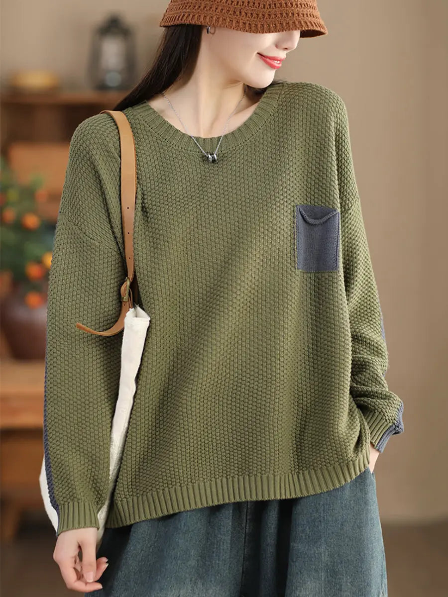 Colorblock Knitted Sweater