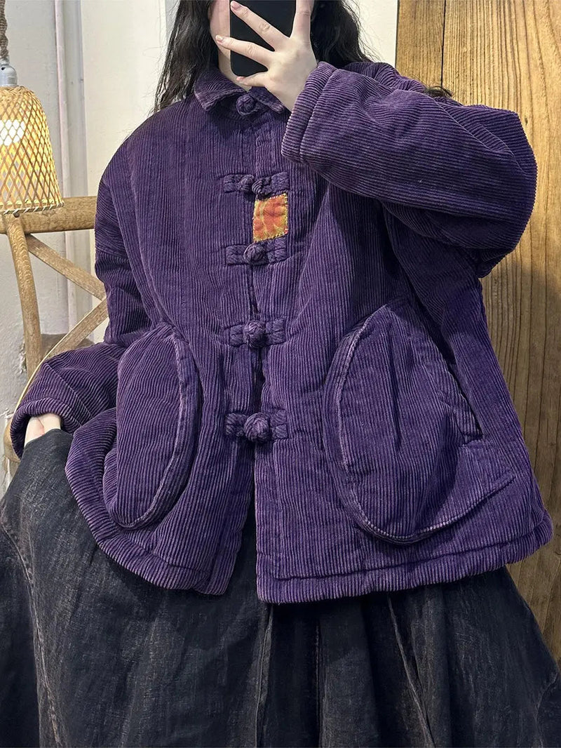 Corduroy Buckle Shirt Coat