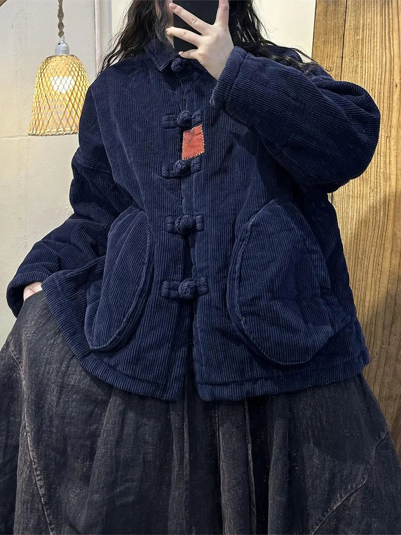 Corduroy Buckle Shirt Coat