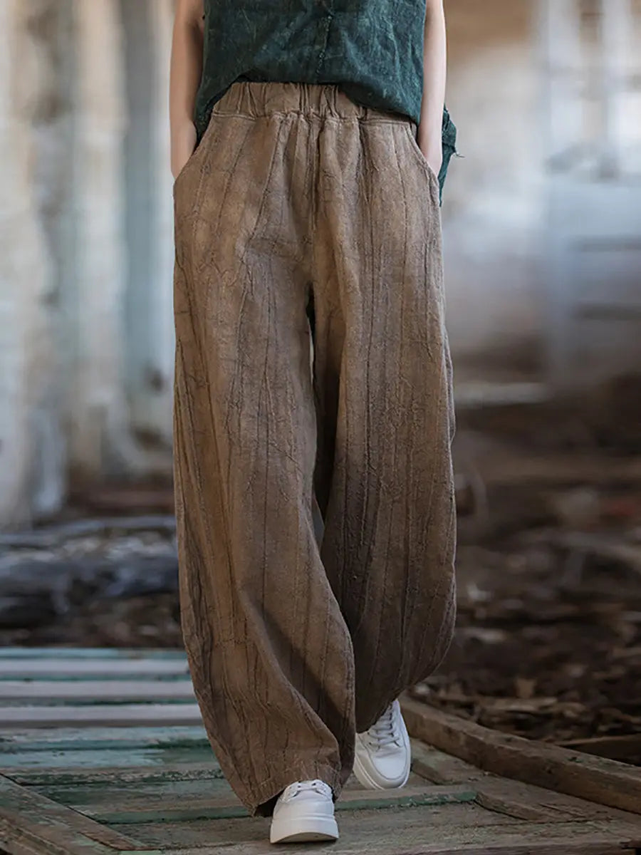 Tie-dye Fleece-lined Harem Pants