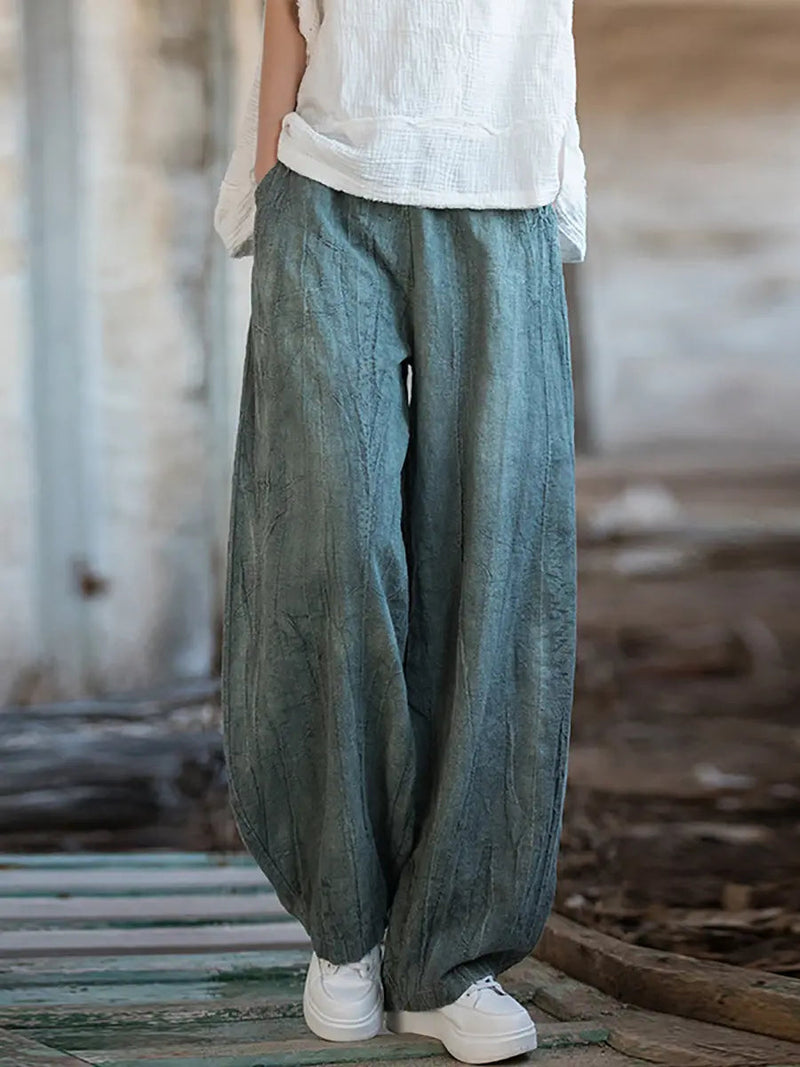 Tie-dye Fleece-lined Harem Pants