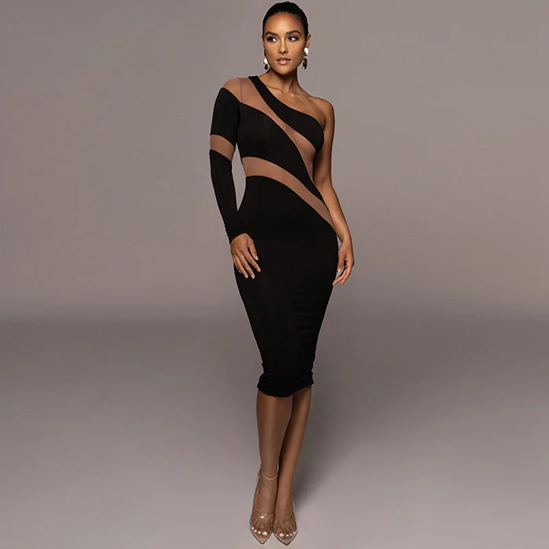 Summer Patchwork Perspective Slimming Puss Midi Dresses