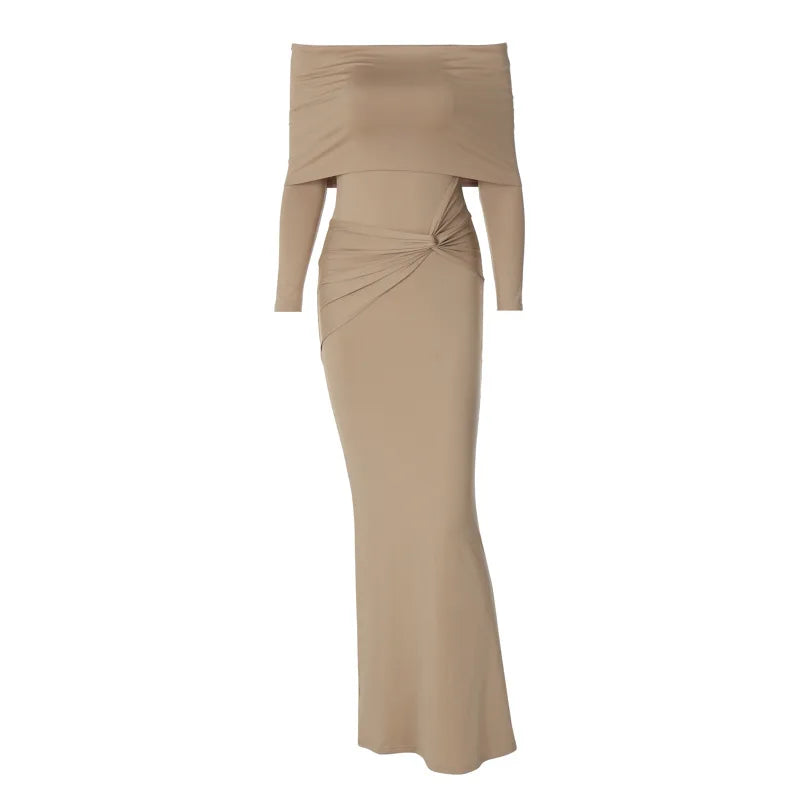 Autumn Winter New Slim Vestido Y2k Midi Dresses