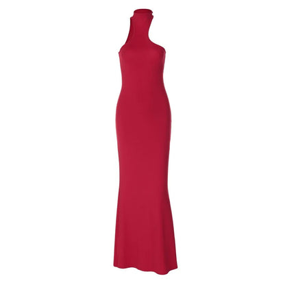 Spring Sleeveless Halter Puss Club Midi Dresses