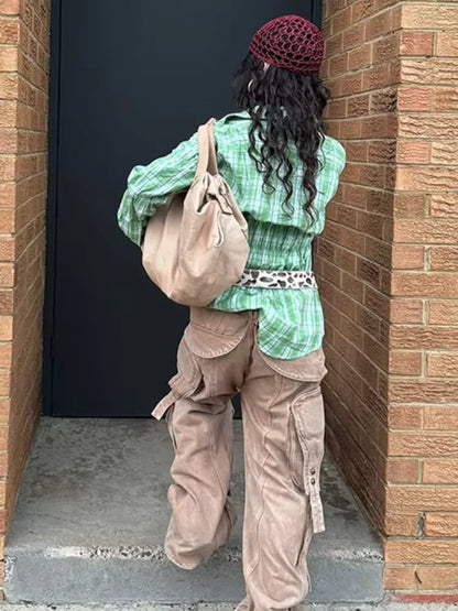 Turndown Collar Ruffle Blouse