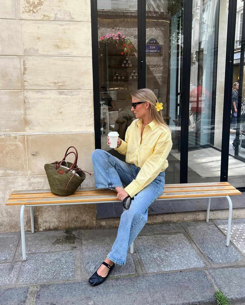 Striped Color Office Blouse