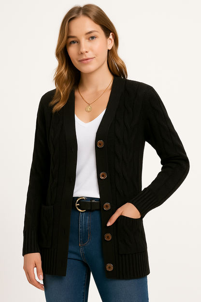 Fiona | Spring Cable Knit Cardigan