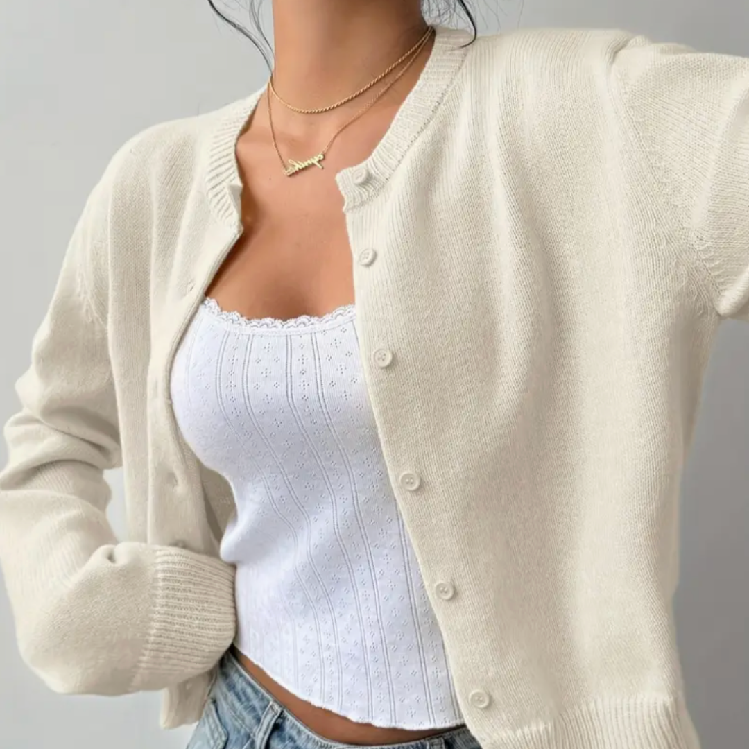 Fiona | ’s Spring Cropped Button Cardigan