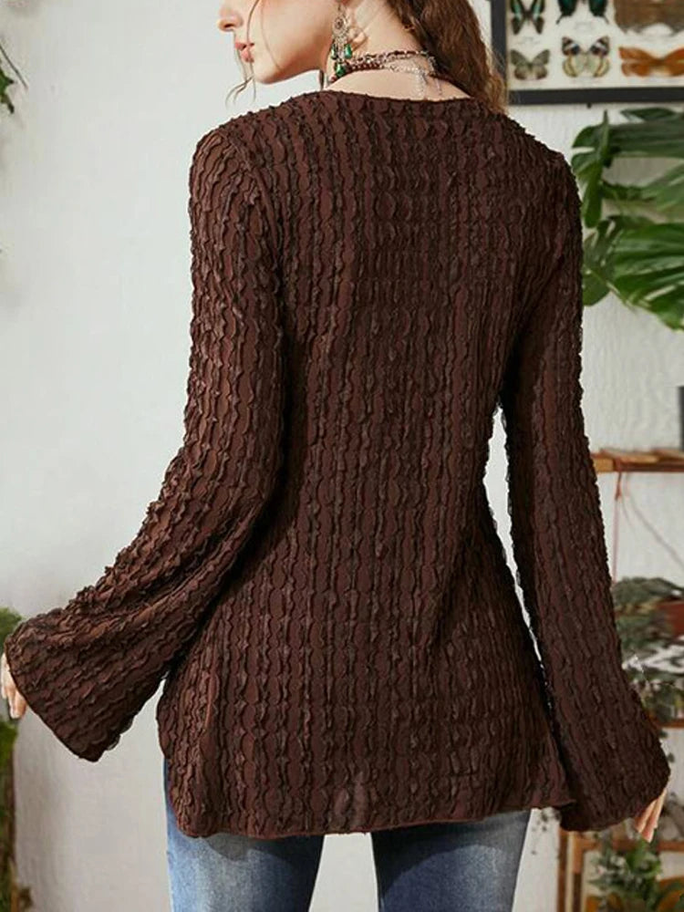 2000s Grunge Lace-up Cardigans