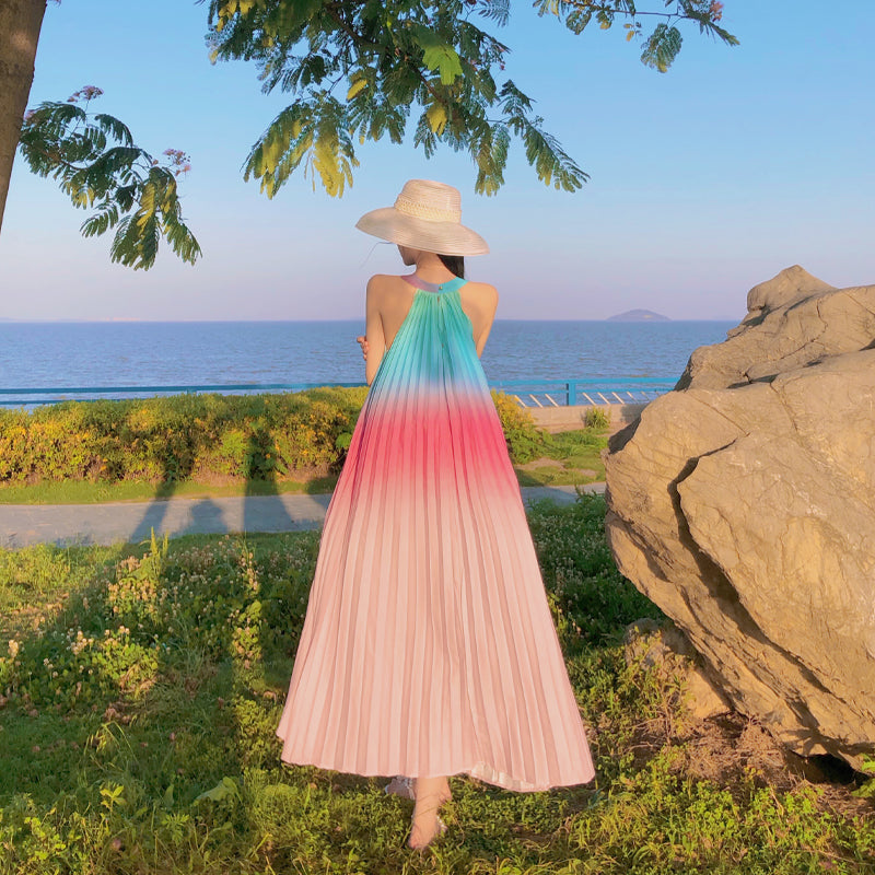 Yellow Plus-size Beach Maxi Dress