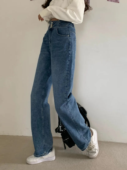 Classic Full-length Denim Pants for
