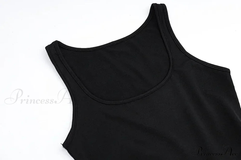 A Line Sleeveless O Neck Summer Party Beach Club Midi Dress