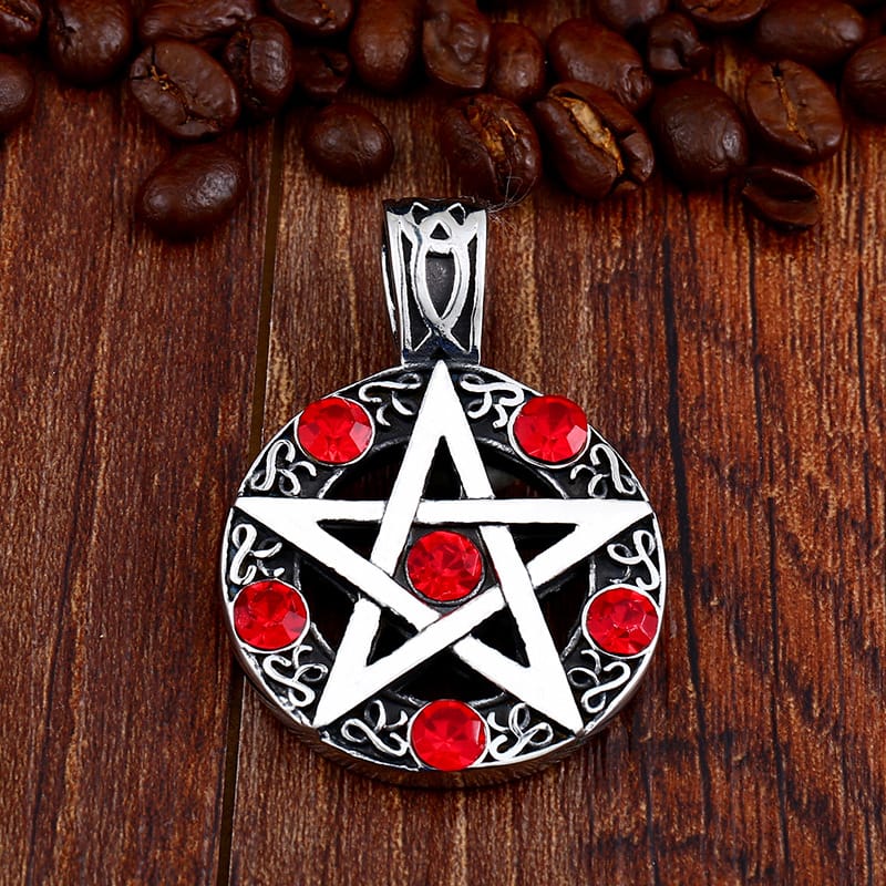 Pentagram Crystal Amulet Pendant