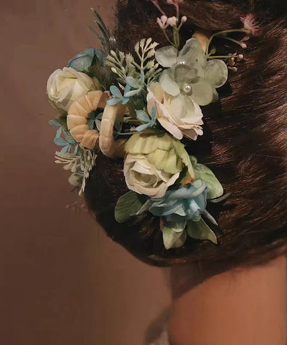 Chinese Style Multicolor Alloy Pearl Hairpin