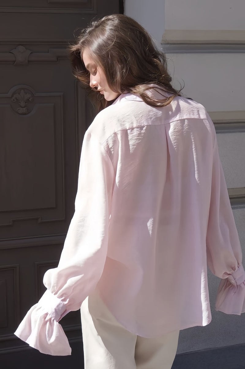 Ruffled Sleeve Loose Blouse