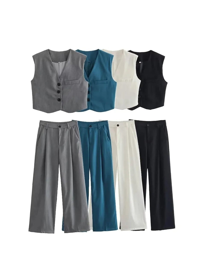 Waist Coat Vest & Pants Coord Set
