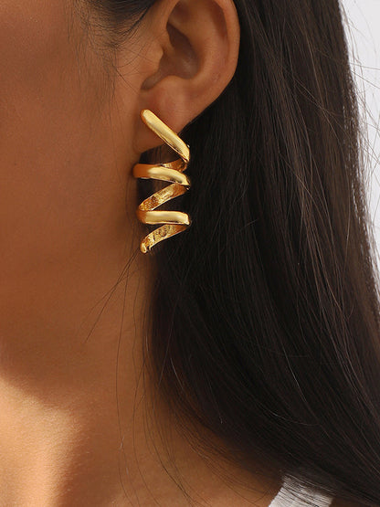 Geometric Color Drop Earrings