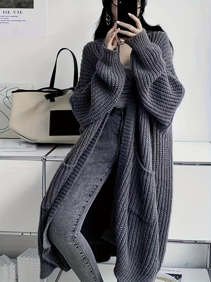 Open Front Loose Knit Cardigan Fj3541