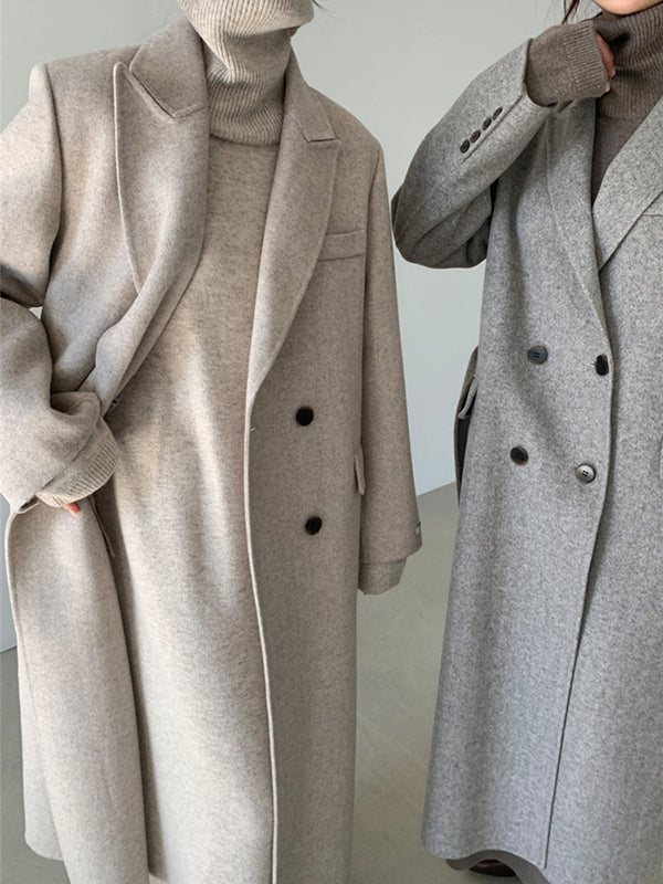 Khaki High-neck Long Sleeve Sweater Dress An1061