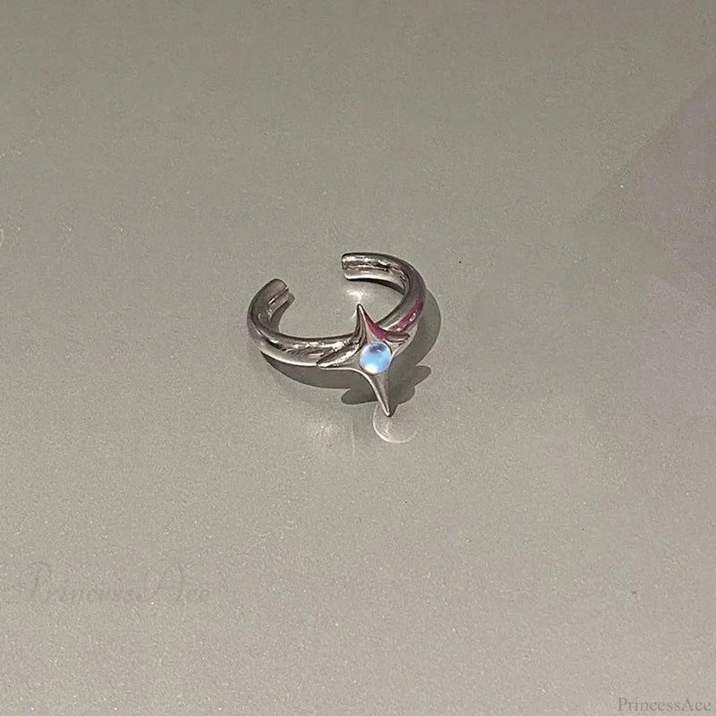 Kpop Y2k Crystal Heart Butterfly Gothic Ring