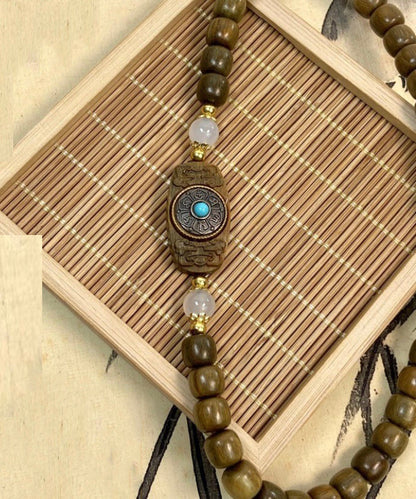 Fine Brown Turquoise Chain Bracelet