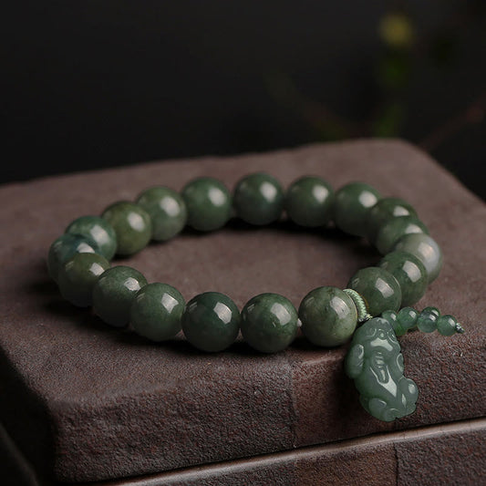 Tibetan Jade Pixiu Prosperity Bracelet