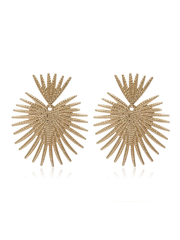 Heart Shape Hollow Color Earrings Accessories