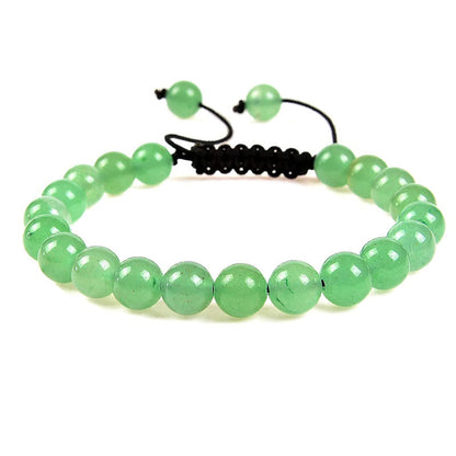 Buddha Stones Natural Healing Power Gemstone Crystal Beads Adjustable Macrame Bracelet
