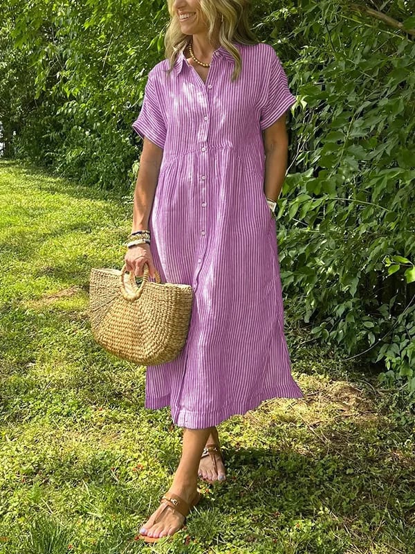 Jovie - Classic Striped Maxi Dress