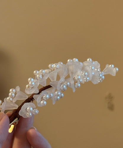 Chinese Style White Alloy Pearl Hairpin