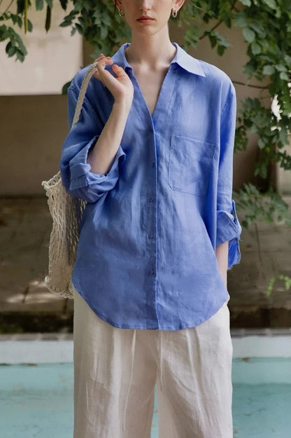 Minimalist Vibe Linen Loose-fit Blouse