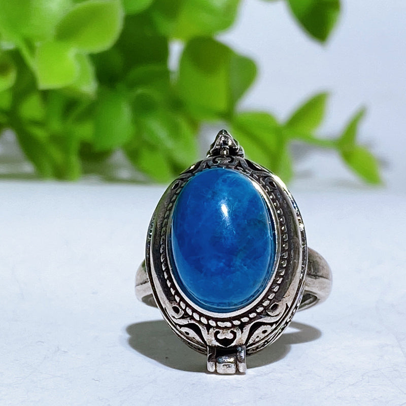 Adjustable Crystal Healing Ring With Genuine Gemstones
