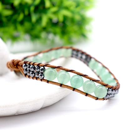 Adjustable Hand-knitted Spiritual Crystal Stone Bracelet