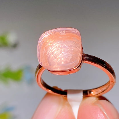 Adjustable S925 Crystal Healing Ring With Multi Gemstones