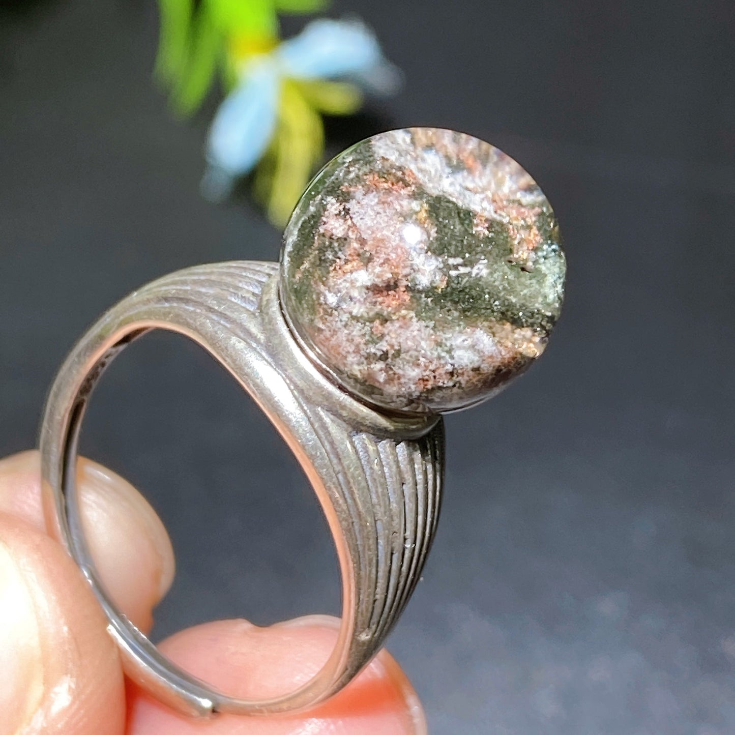 Adjustable Sterling Silver Citrine Healing Ring