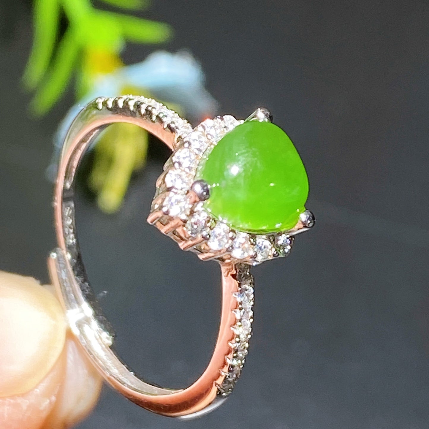 Adjustable Sterling Silver Citrine Healing Ring