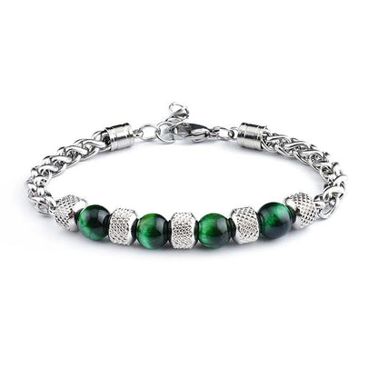 8mm Black Onyx Tiger Eye Courage Bracelet