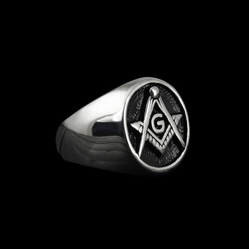 Ag Masonic Signet Ring