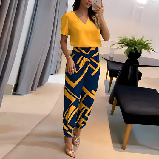 Charlotte - Fashionable Blouse and Pants Set