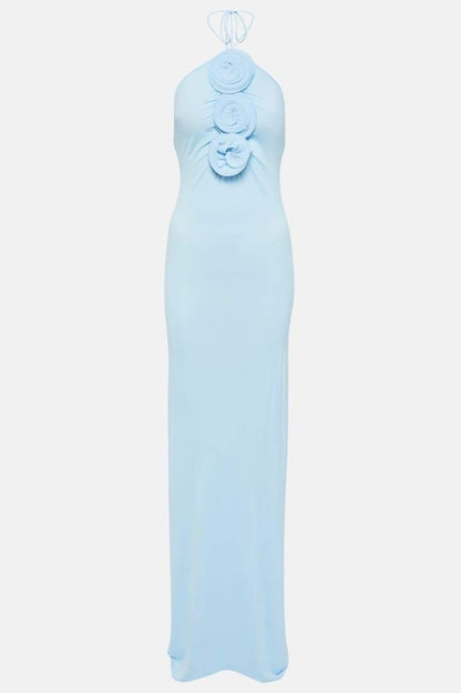 Alexia Halterneck -applique Maxi Dress