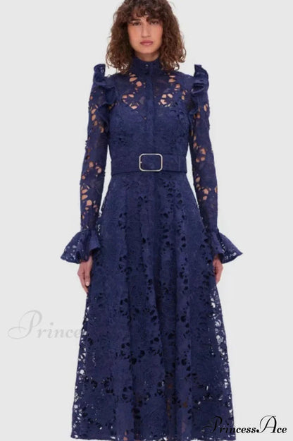 Aliyah Lace Charming Sleeve Midi Dress