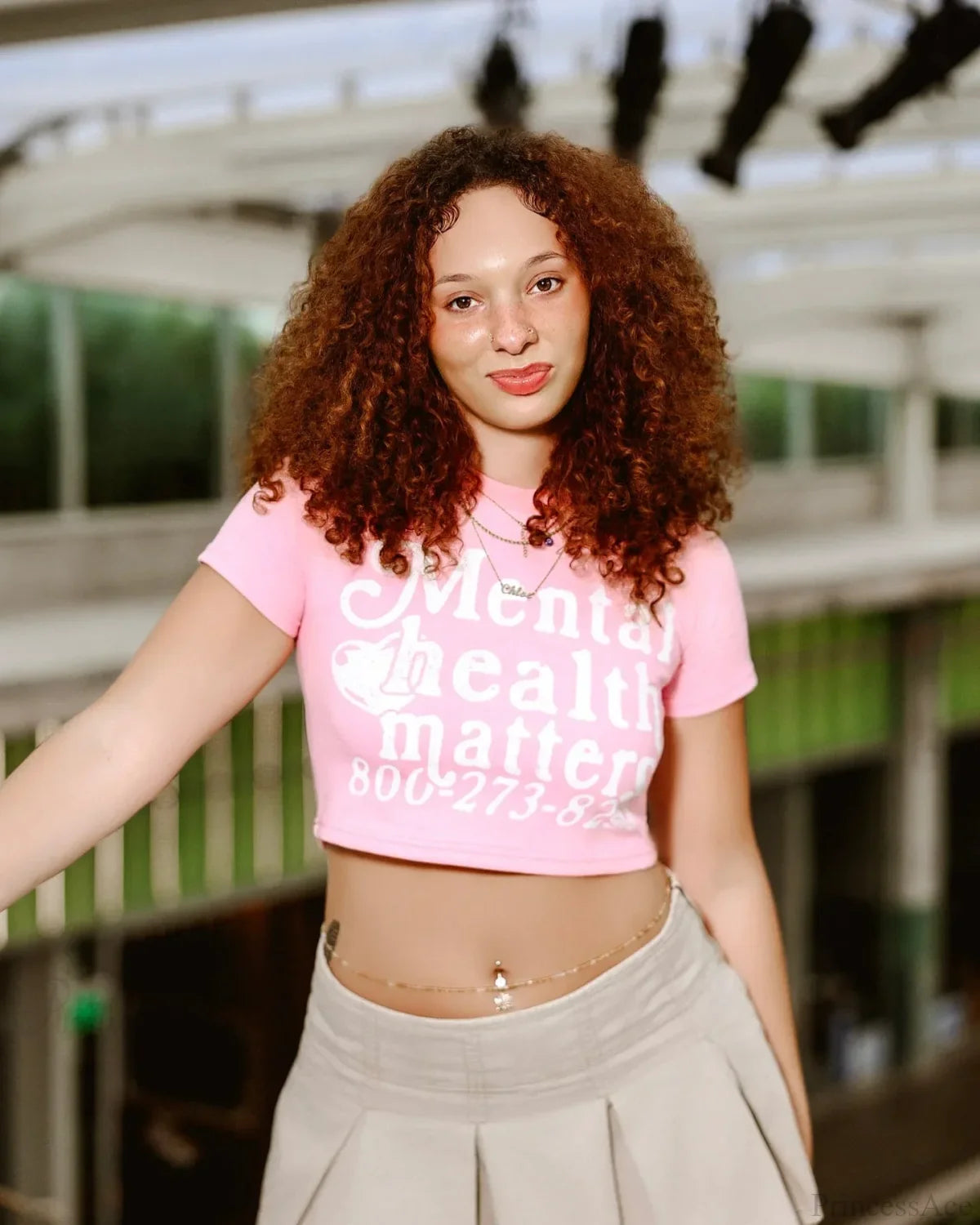 American Show Waist Letter Graphic T-shirt