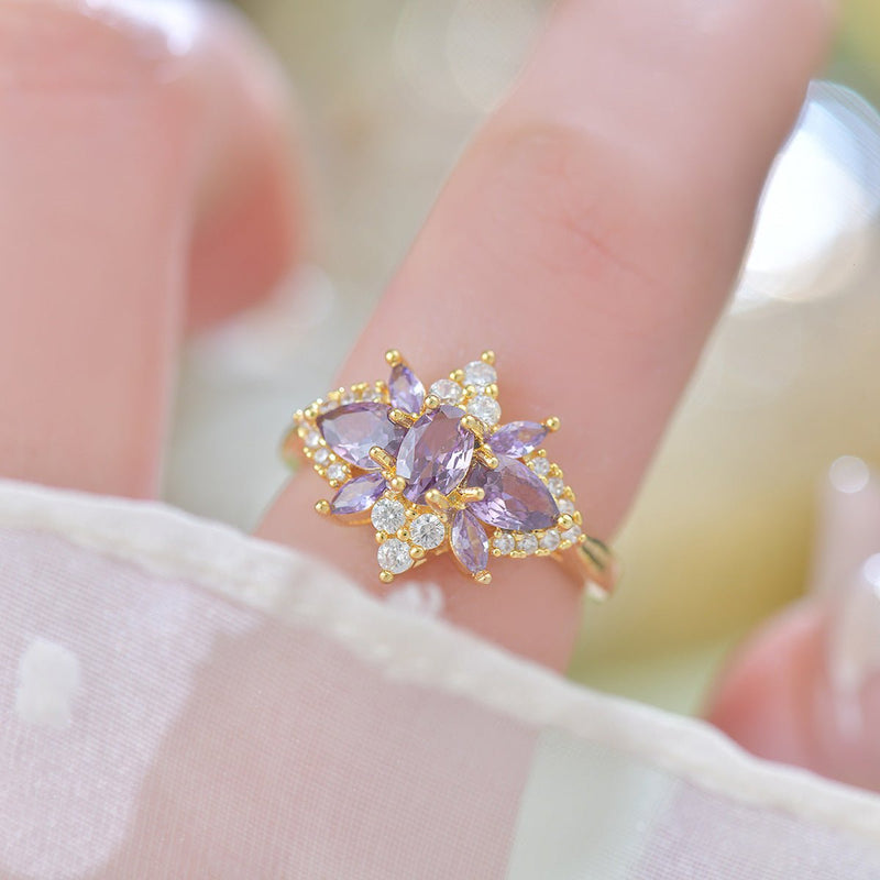 Amethyst Blossom Ring