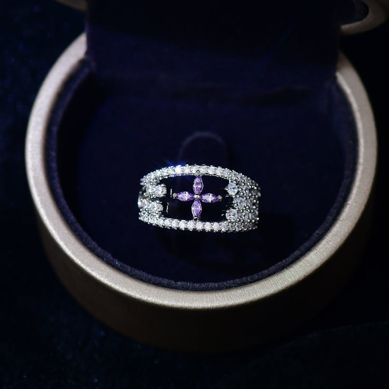 Amethyst Blossom Ring