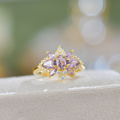 Amethyst Blossom Ring