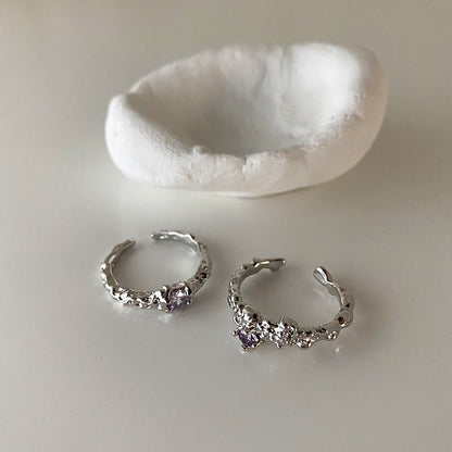 [] Brielle Amethyst Ring Set