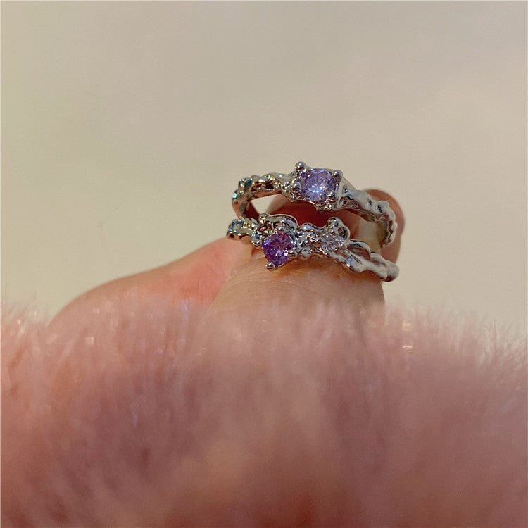 [] Brielle Amethyst Ring Set